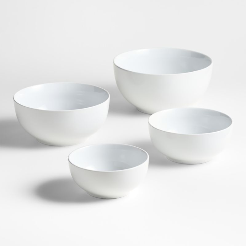 Aspen Coupe Stoneware Mixing and Serving Bowls, Set of 4