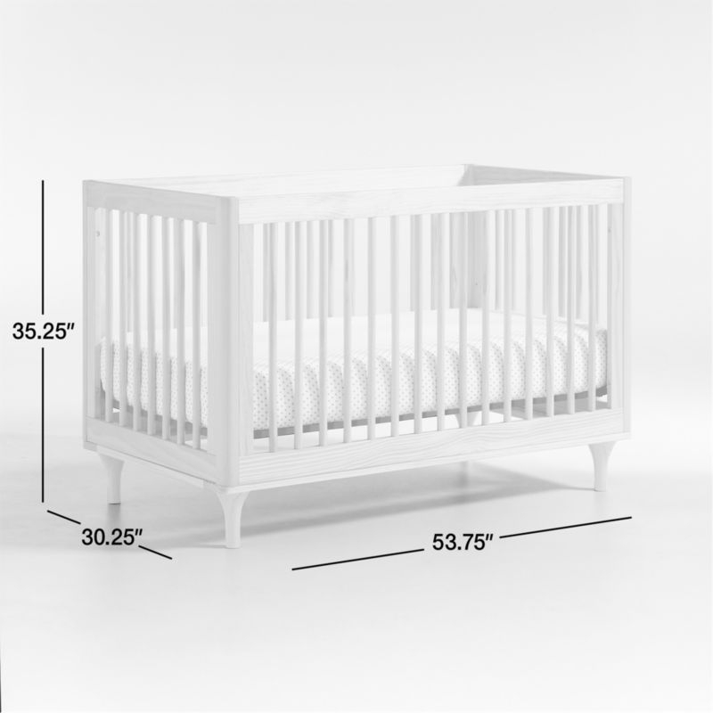 Babyletto Lolly Natural Wood 3-in-1 Convertible Baby Crib with Toddler Bed Conversion Kit