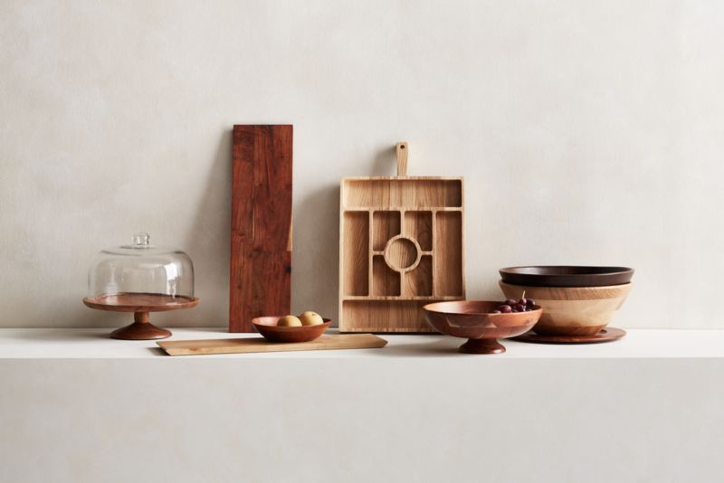Carson Acacia Wood Cake Pedestal
