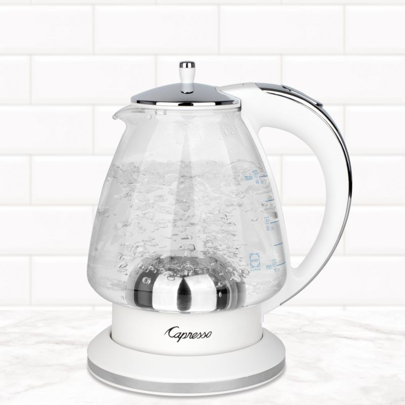 Capresso ® H20 White Electric Glass Tea Kettle