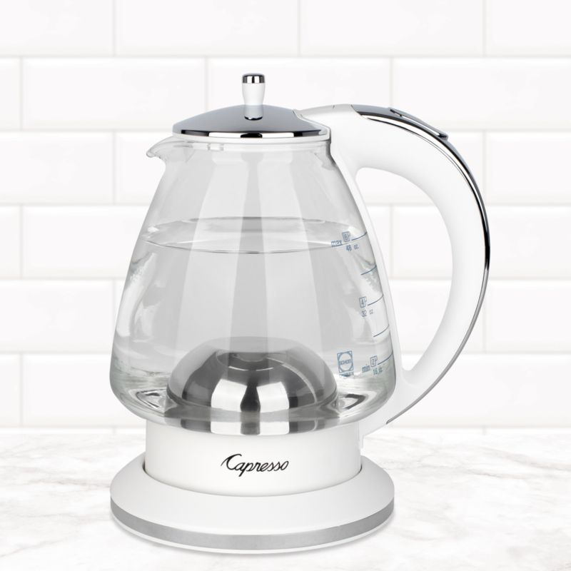Capresso ® H20 White Electric Glass Tea Kettle