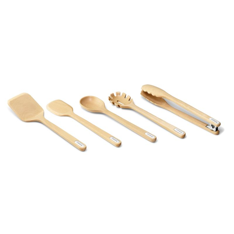 Caraway Birch Wood Utensils, Set of 5