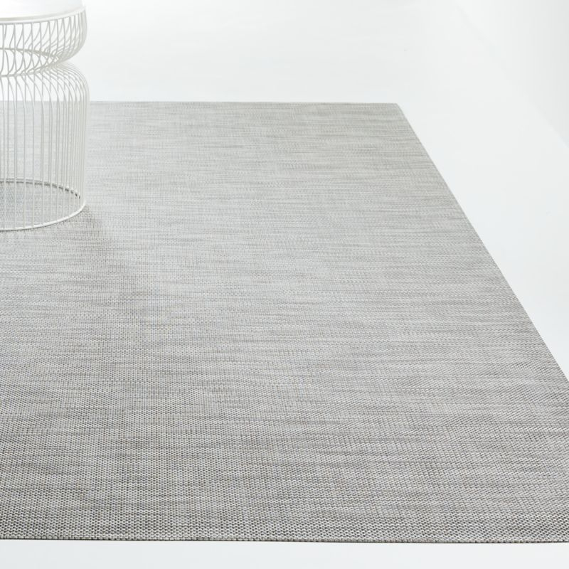 Chilewich ® Basketweave Oyster Woven Indoor/Outdoor Floormat 26"x72"