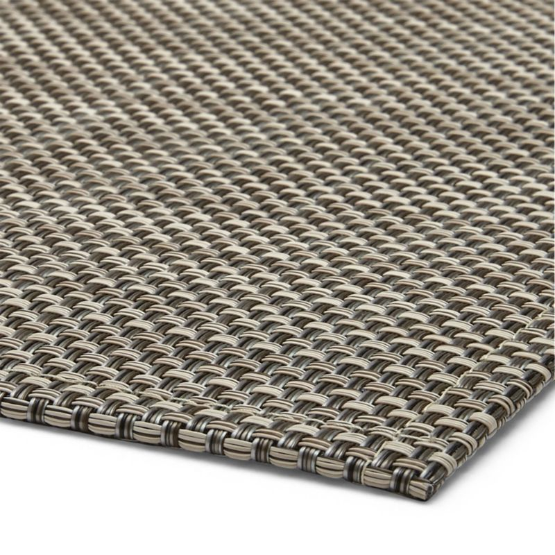 Chilewich ® Basketweave Oyster Woven Indoor/Outdoor Floormat 26"x72"