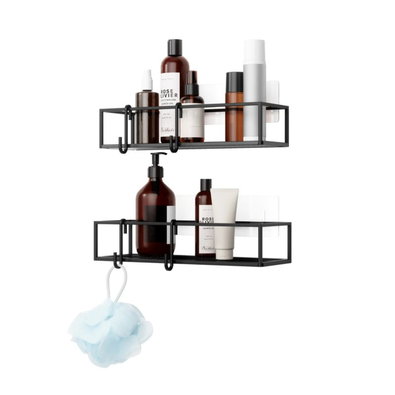 Umbra Cubiko Black Hanging Shower Bins