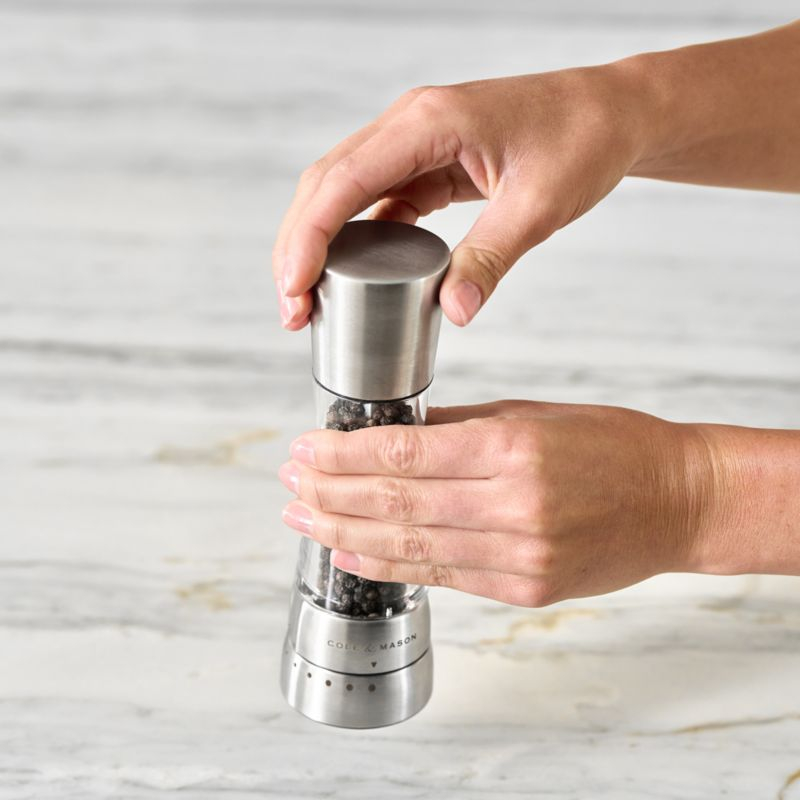 Cole & Mason Derwent Stainless Steel Adjustable Pepper Mill