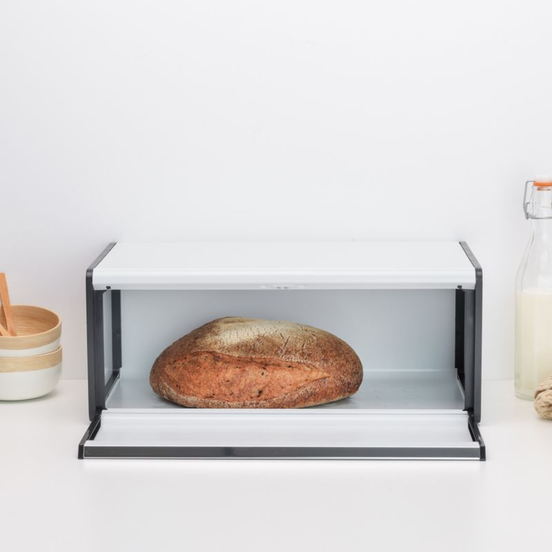 Brabantia Fall Front Bread Box, White