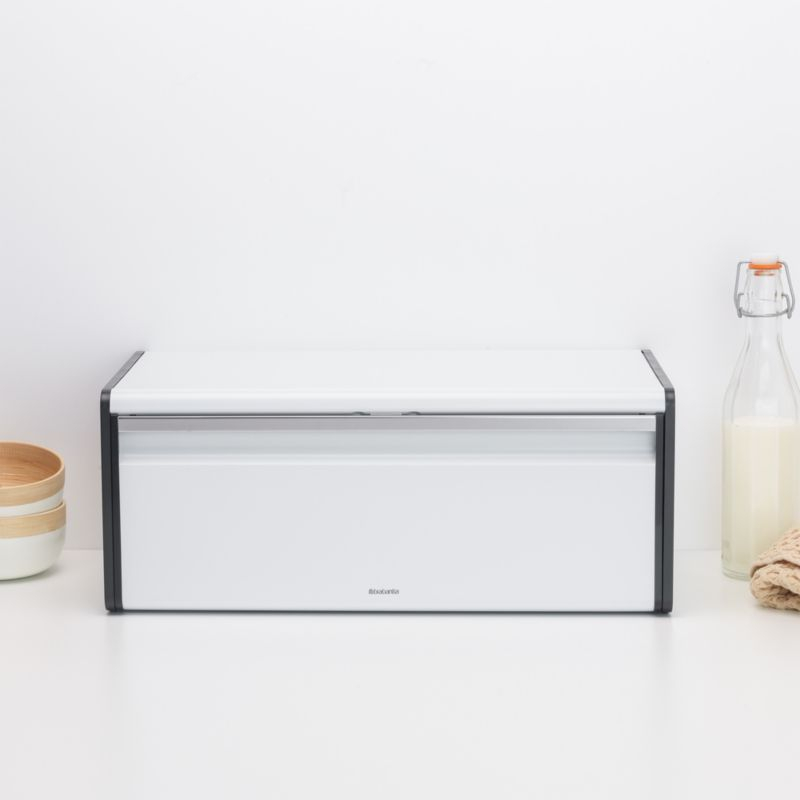 Brabantia Fall Front Bread Box, White