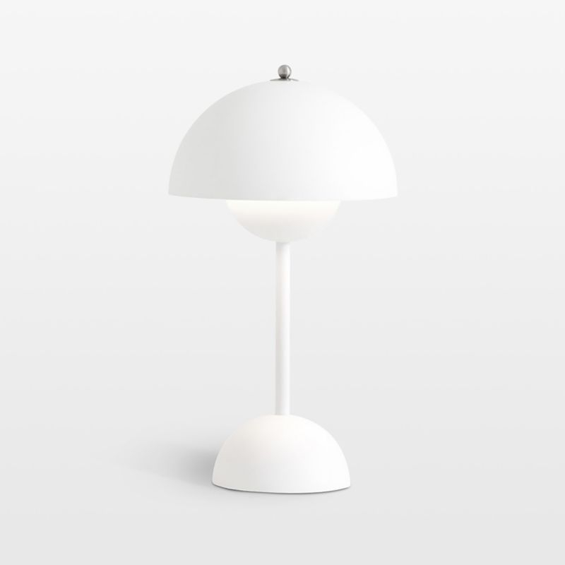 Flowerpot Portable LED Table Lamp Matte White