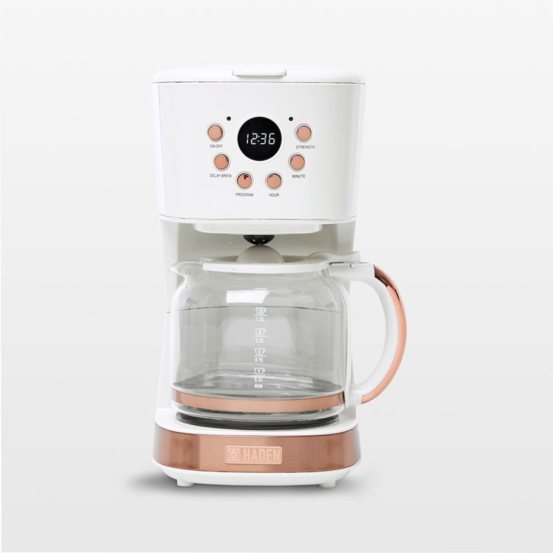 HADEN Heritage Ivory and Copper 12-Cup Programmable Coffee Maker