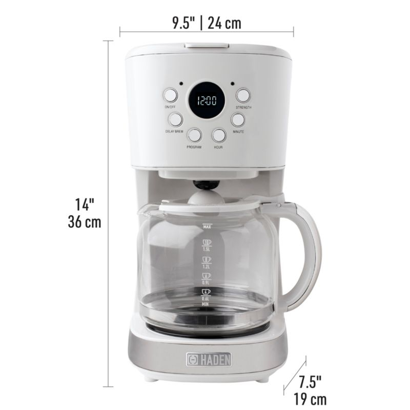 HADEN Ivory Programmable Drip Coffee Maker