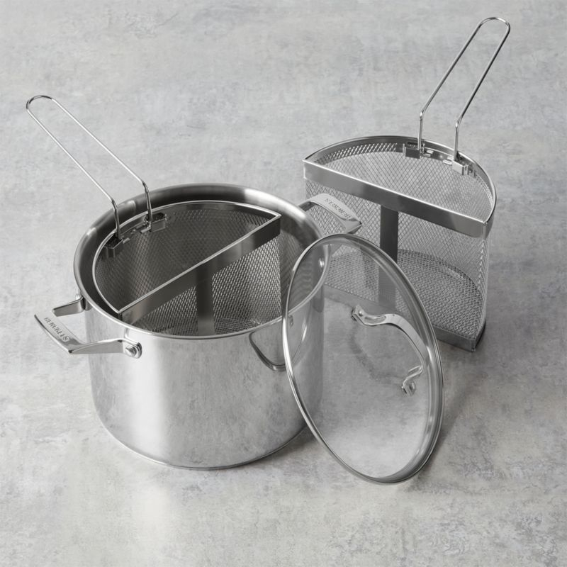 HENCKELS 8.5-Qt. Stainless Steel Pasta Pot with Straining Baskets