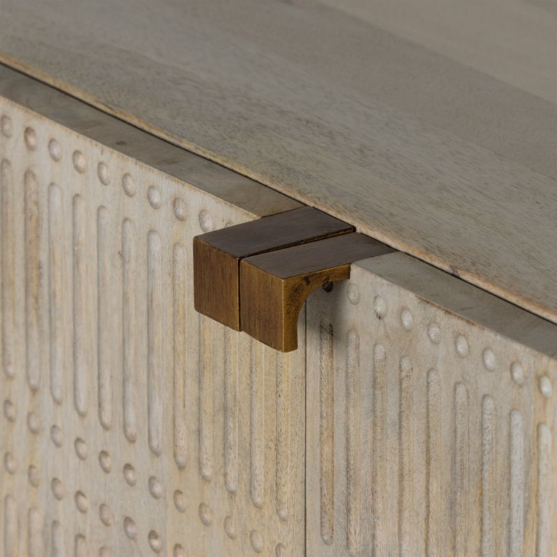 Ivan 69" Light Wash Mango Wood Storage Media Console