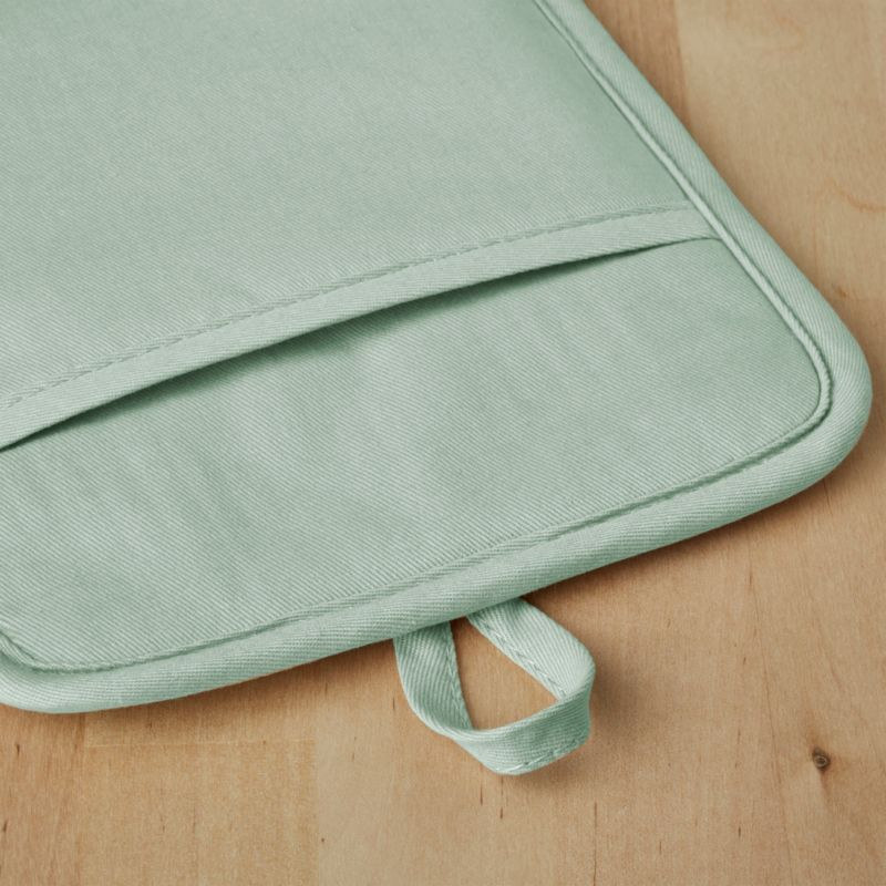 KitchenAid Pistachio Ribbed Soft Silicone Pot Holders, Set of 2