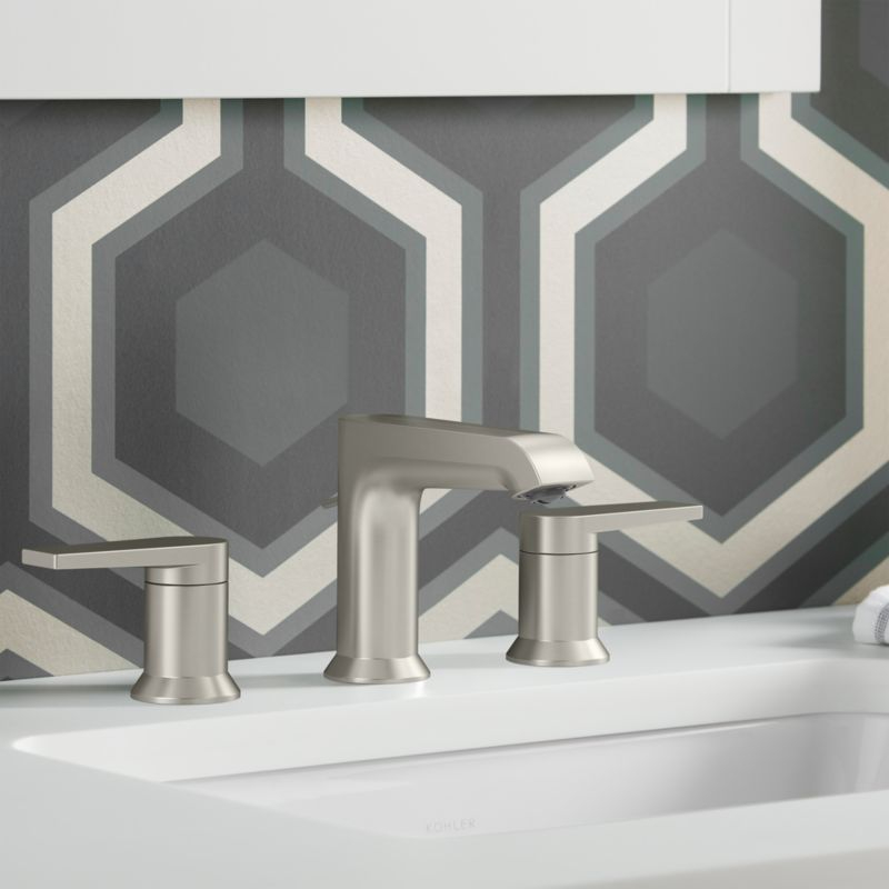 Kohler ® Hint ® Widespread Brushed Nickel Bathroom Sink Faucet