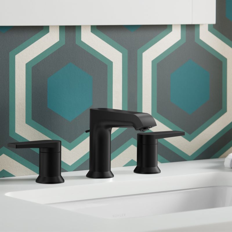 Kohler ® Hint ® Widespread Matte Black Bathroom Sink Faucet