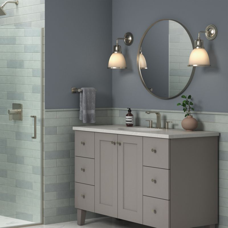 Kohler ® Parallel ® Widespread Nickel Bathroom Sink Faucet and Handles