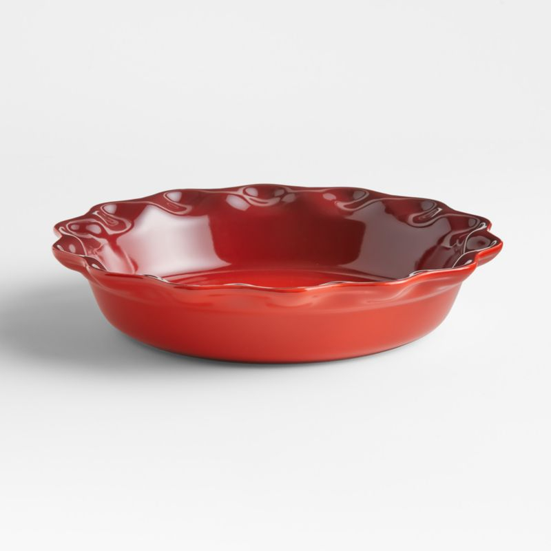 Le Creuset ® Heritage 9" Cerise Ceramic Pie Dish
