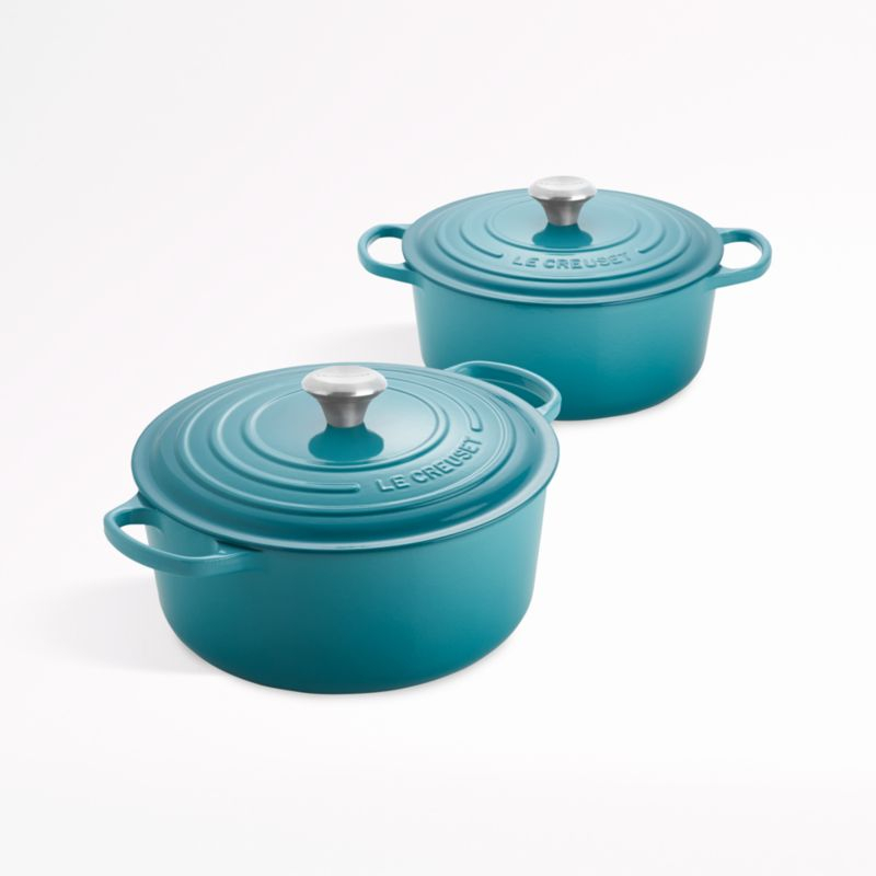 Le Creuset ® Signature 7.25-Qt. Caribbean Blue Enameled Cast Iron Dutch Oven