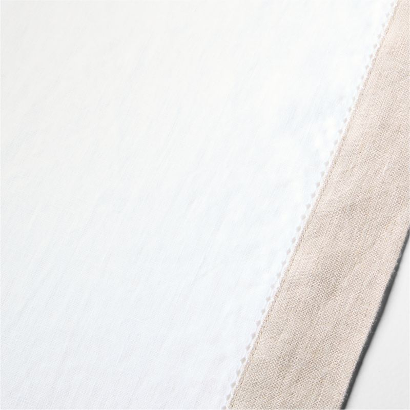 Marin 120" White EUROPEAN FLAX ™-Certified Linen Table Runner