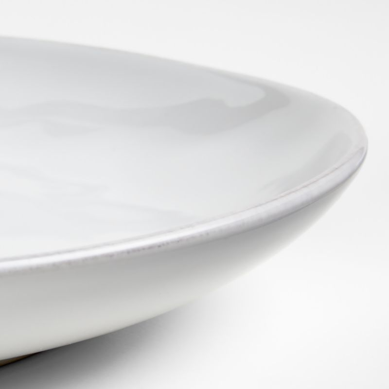Marin White Stoneware Coupe Dinner Plate, Set of 8