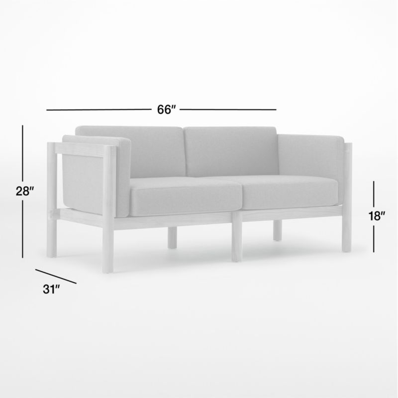 Neighbor ™ Haven 66" Rust Outdoor Loveseat
