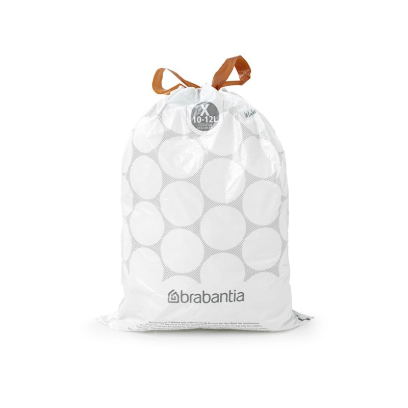 Brabantia PerfectFit Trash Bags, Code X, 2.6-3.2 Gallon, 200 Count