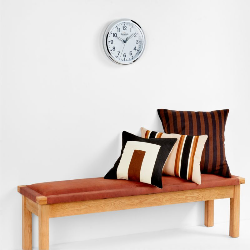 Shinola Runwell Chrome & White Wall Clock