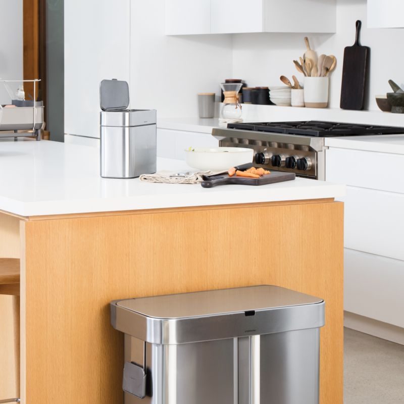 Simplehuman 4 Liter Compost Caddy, Brushed Stainless Steel
