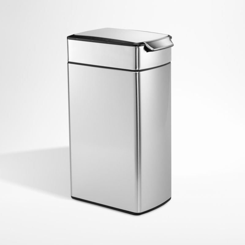 Simplehuman 40 Liter Slim Touch Bar Trash Can, Brushed Stainless Steel