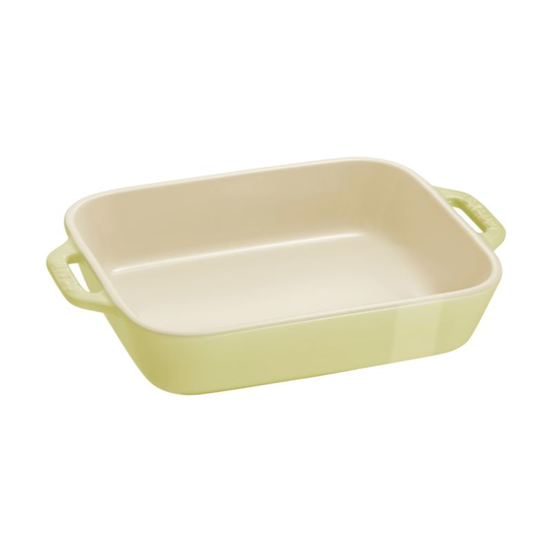 Staub Macaron Pastel Green Rectangular Bakers, Set of 2