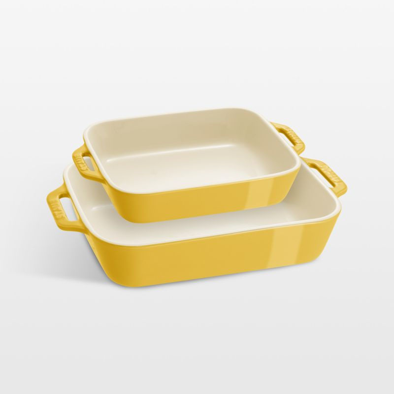 Staub ® Citron Rectangular Bakers, Set of 2