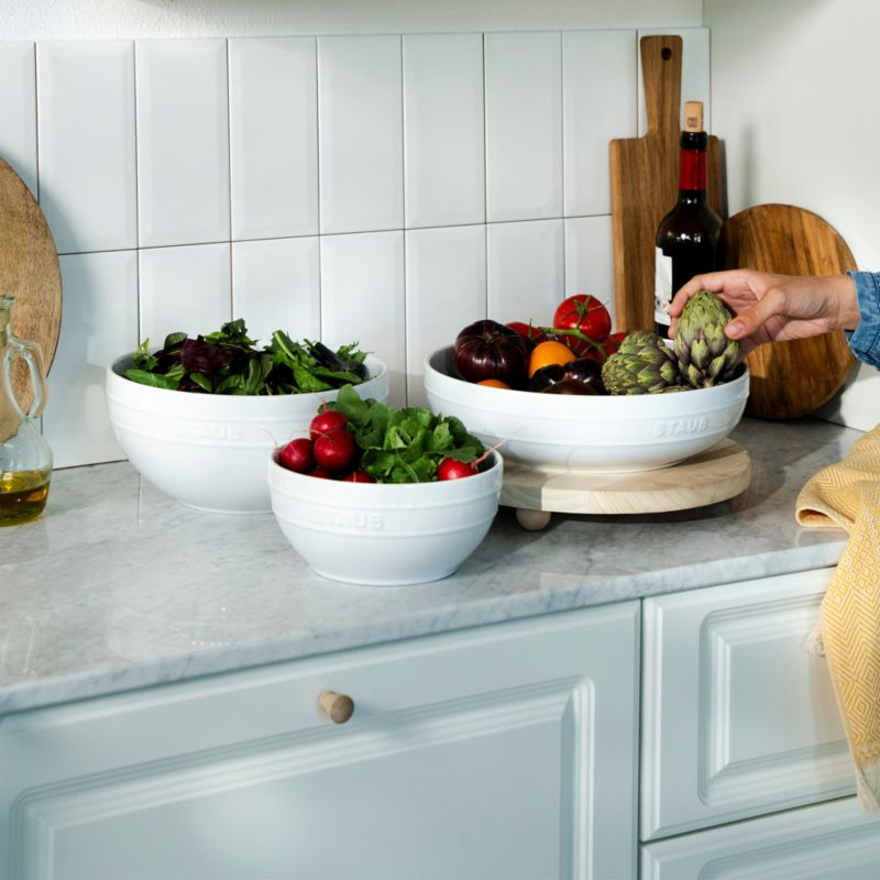 Staub White 2-Piece Nested Serve Bowl Set