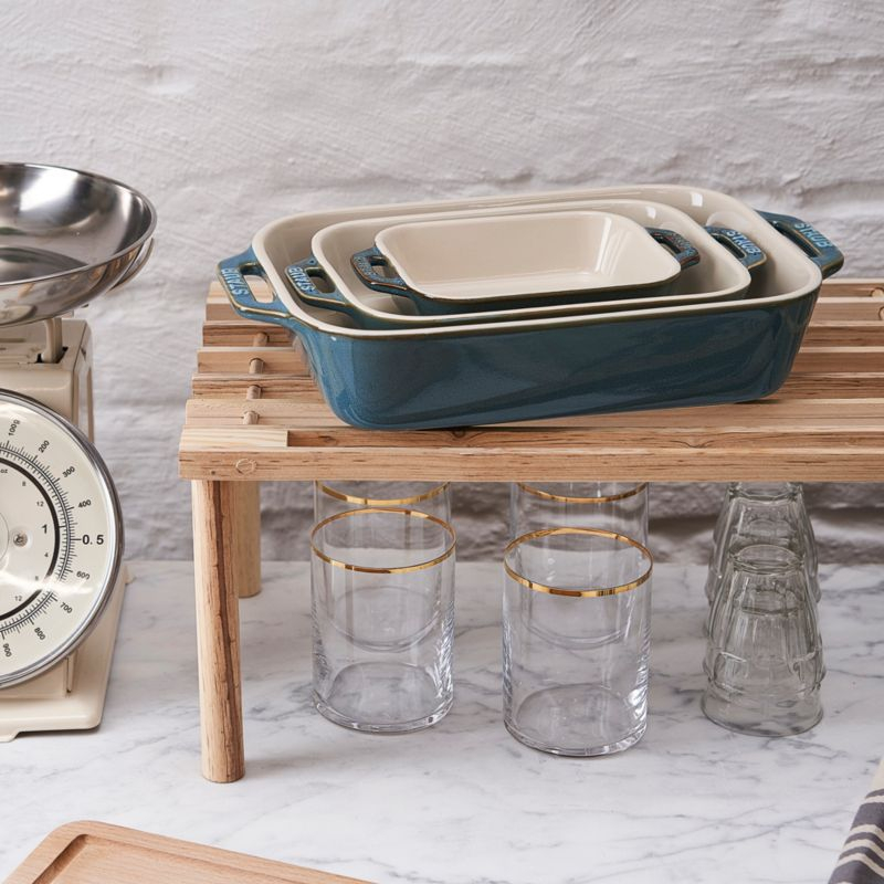 Staub ® Turquoise Rectangular Bakers, Set of 3