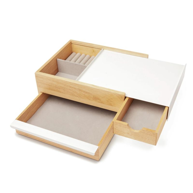 Umbra Stowit White and Neutral Jewelry Box Storage