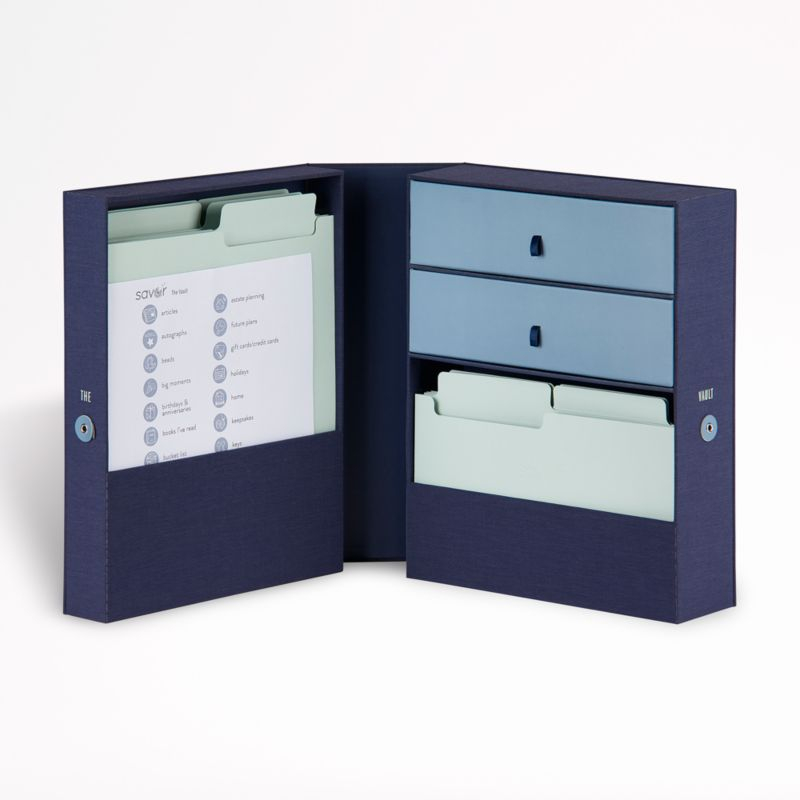 The Vault All-in-One Blue Desk Organizer