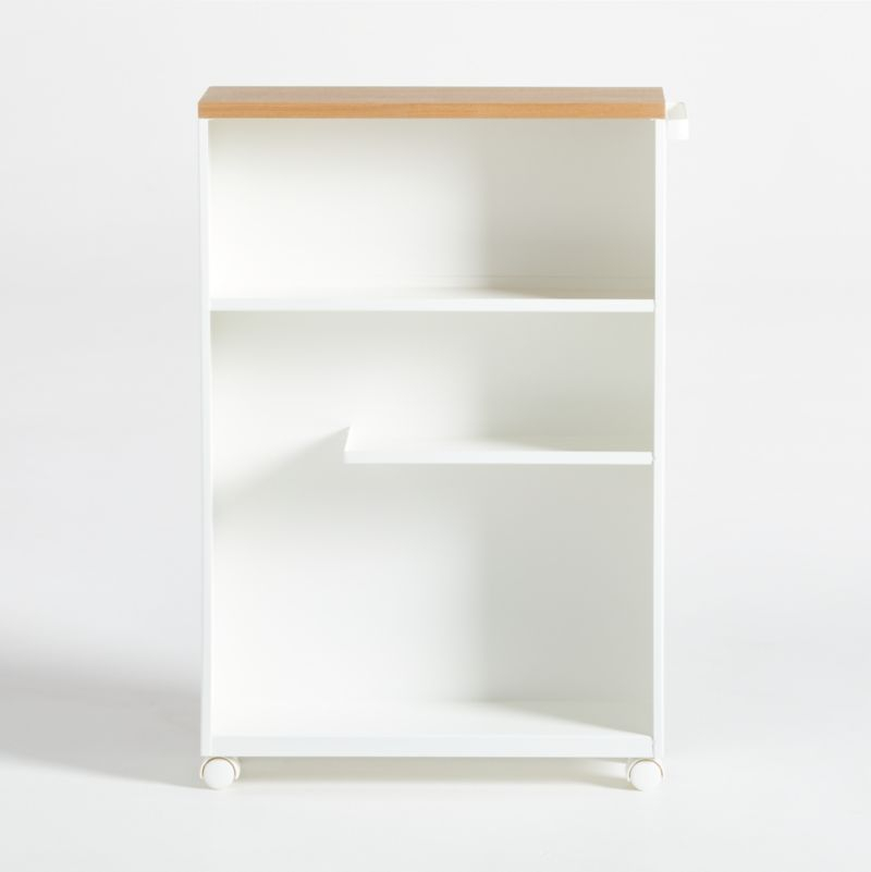 Yamazaki White Rolling Bathroom Cart