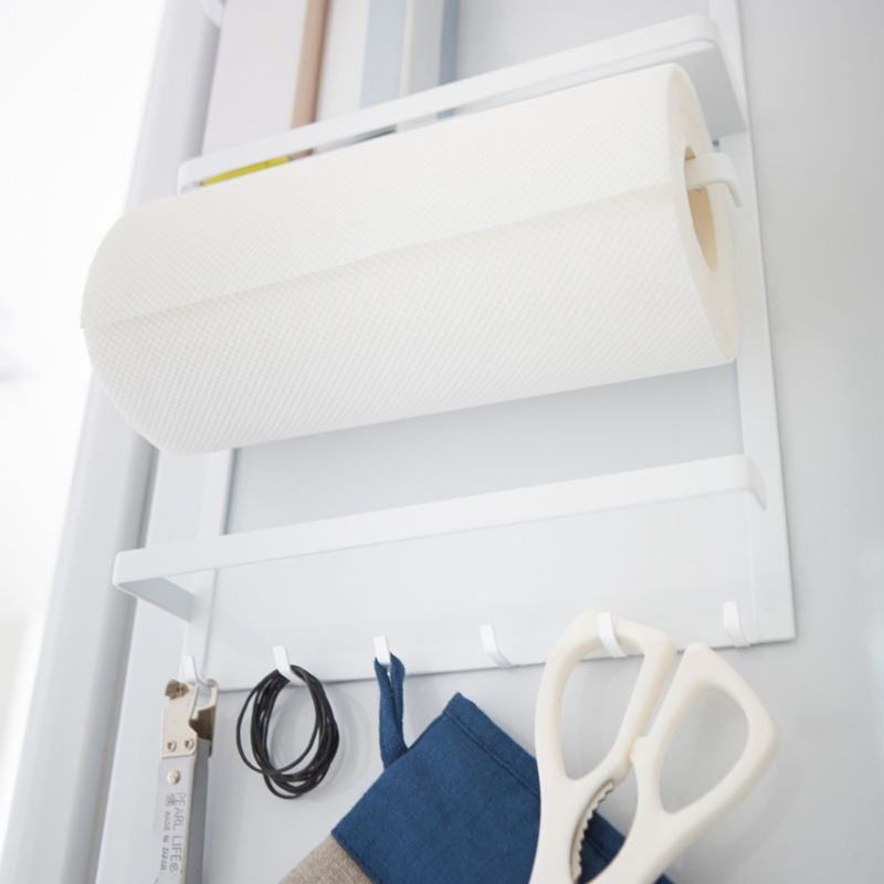 Yamazaki White Magnetic Kitchen Organization Rack