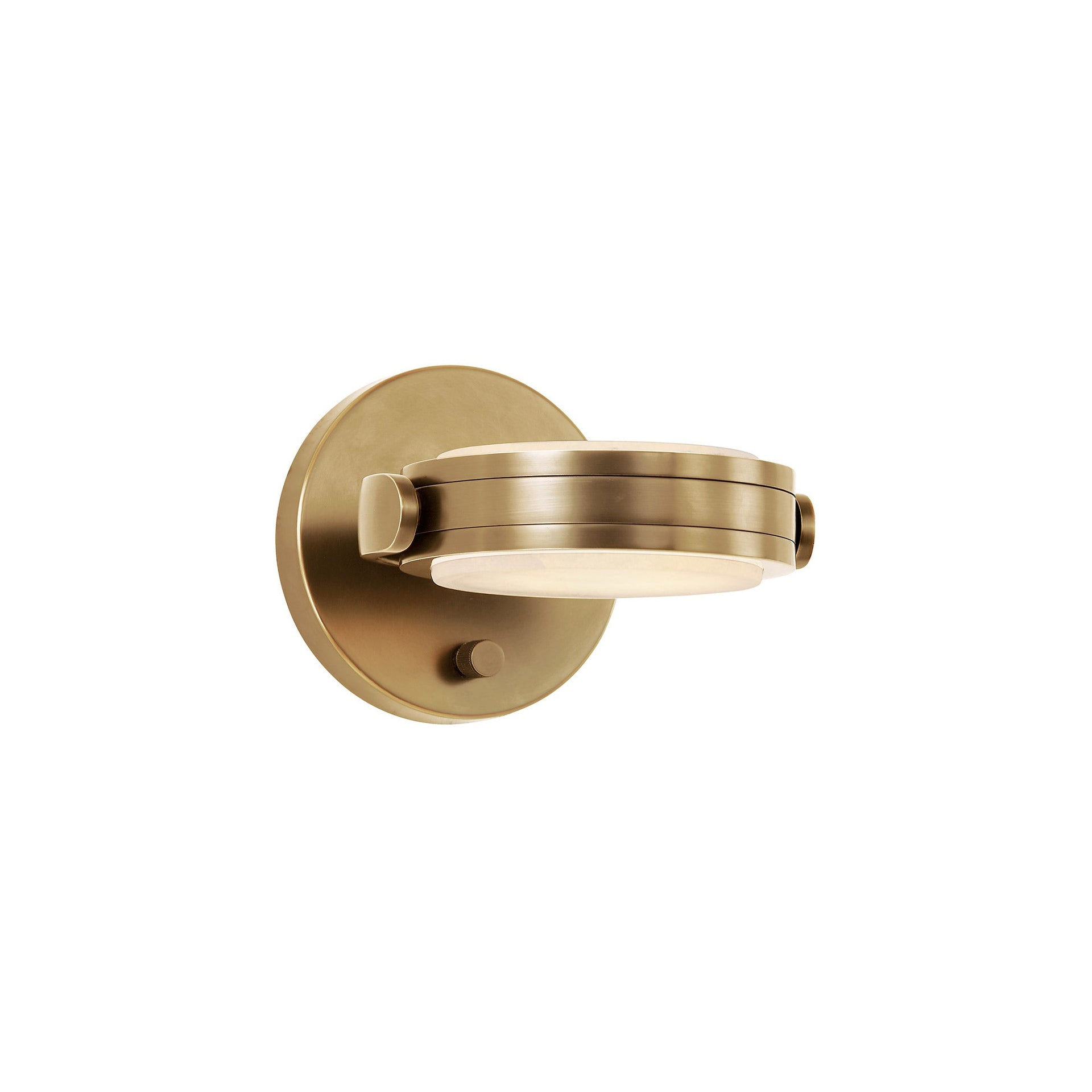 Vintage Brass and Alabaster LED Bath Sconce