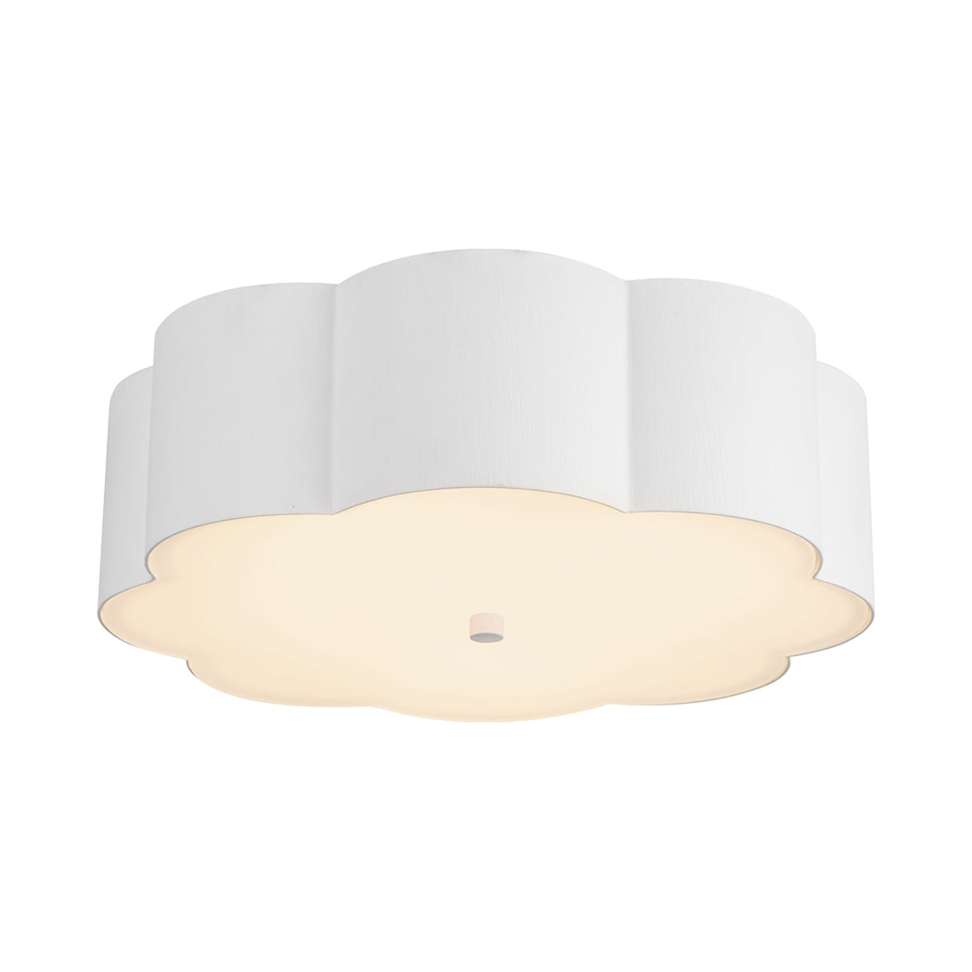 Elegant White and Gild Crystal LED Indoor/Outdoor Flush Mount