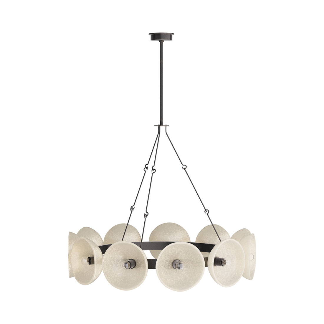 Apollo English Bronze and Glass Orb Chandelier