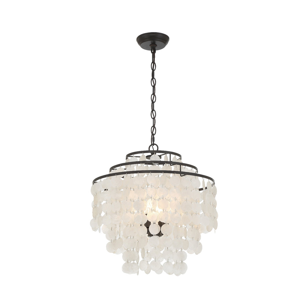 Mini Brielle Dark Bronze 4-Light Crystal Candle Chandelier