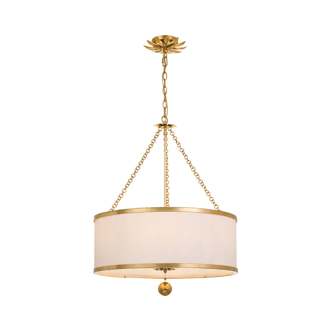 Six Light Chandelier-Antique Gold Finish    -Traditional Installation Crystorama Lighting 518-Ga