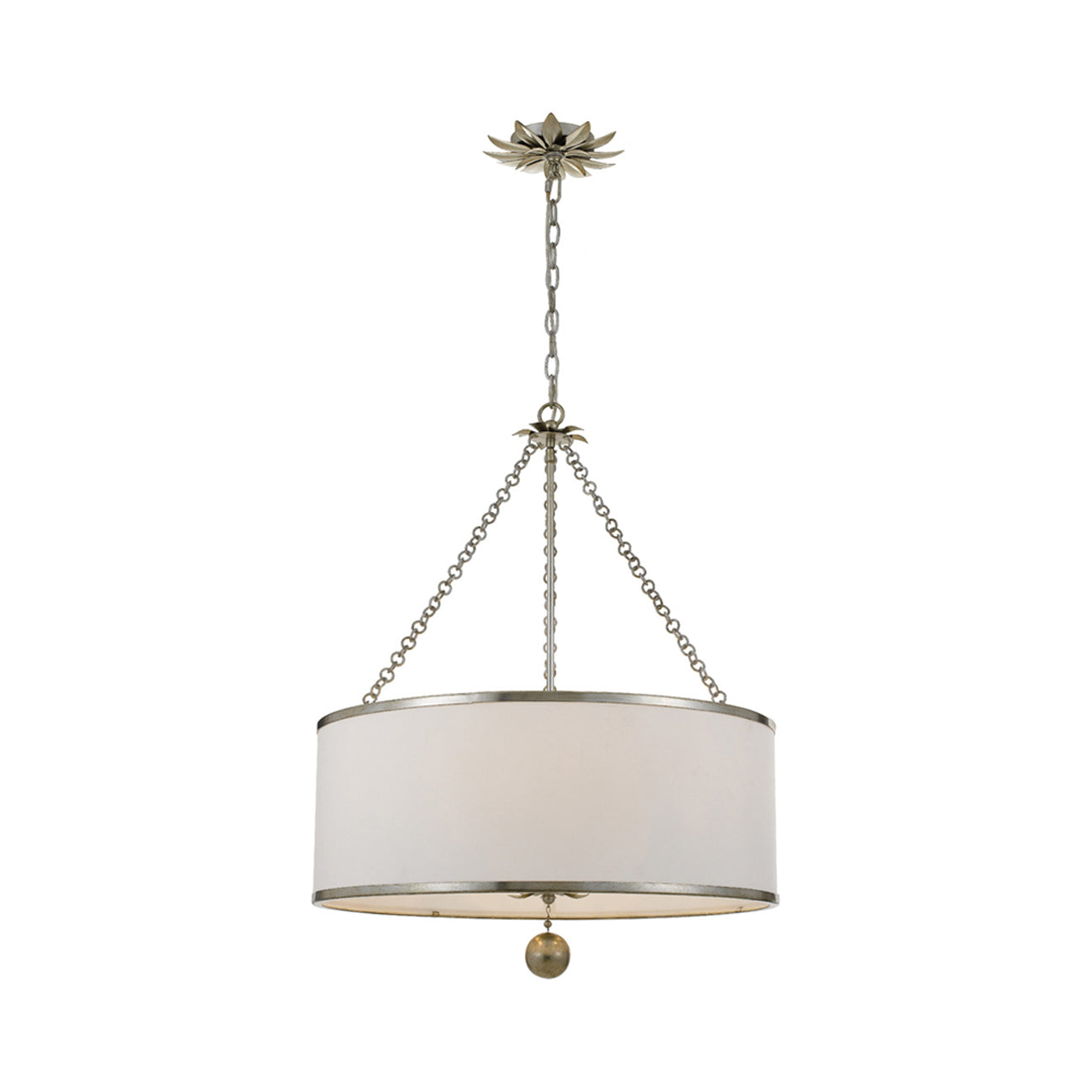 Six Light Chandelier-Antique Silver Finish    -Traditional Installation Crystorama Lighting 518-Sa