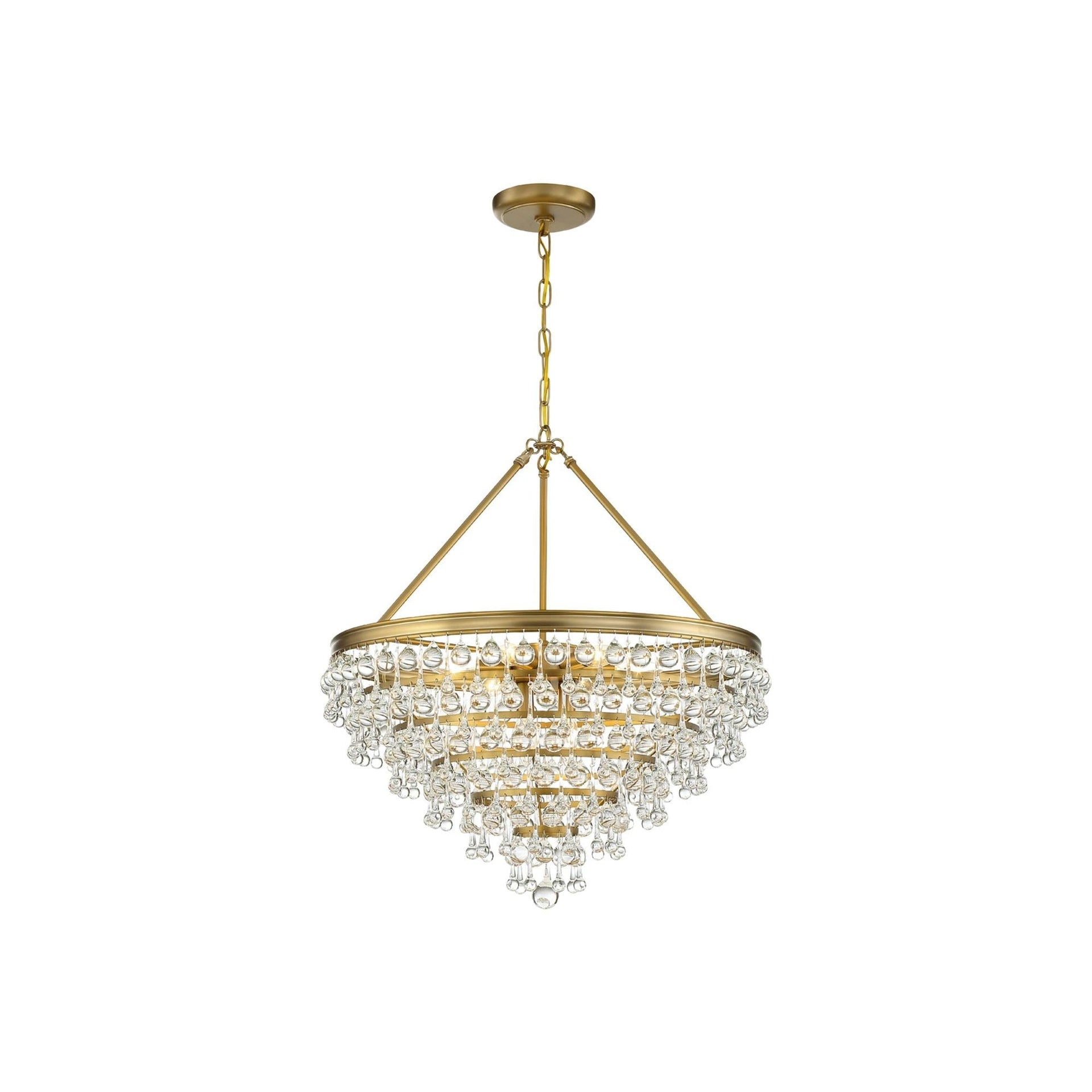 Vibrant Gold Crystal Elegance 8-Light Chandelier