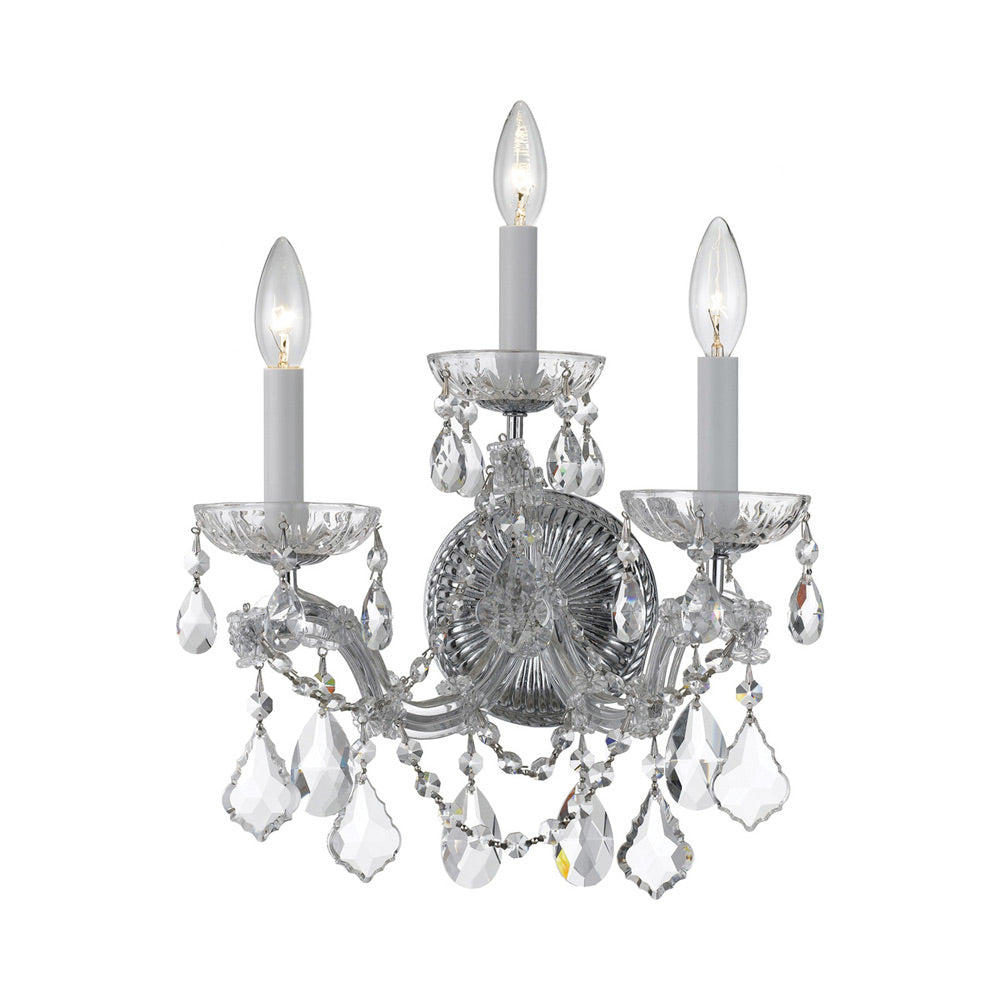 4404-GD-CL-SAQ-Crystorama Lighting-Maria Theresa - Five Light Wall Sconce in Classic Style - 13.5 Inches Wide by 16 Inches High-Gold Finish-Swarovski