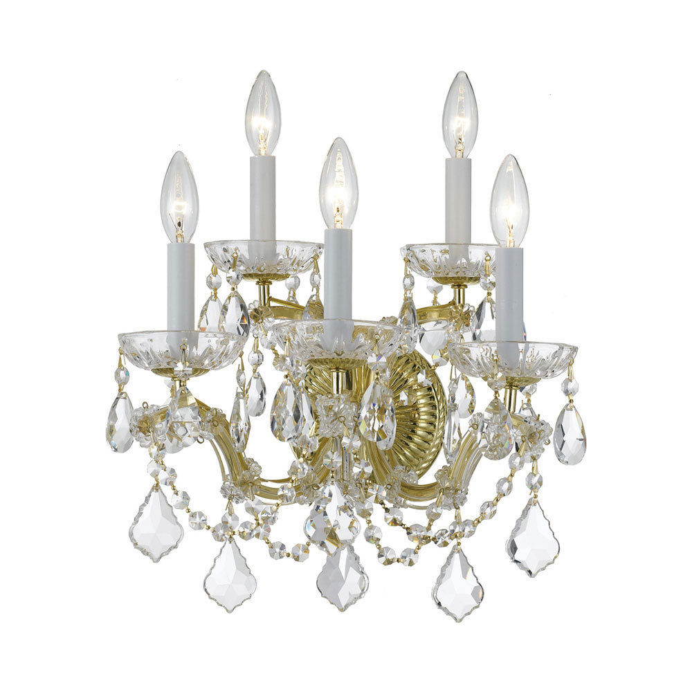 Elegance Reflected 5-Light Chrome Crystal Sconce