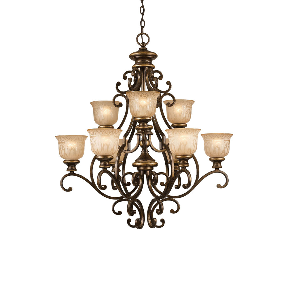 Crystorama Norwalk 9 Light Bronze Umber Chandelier