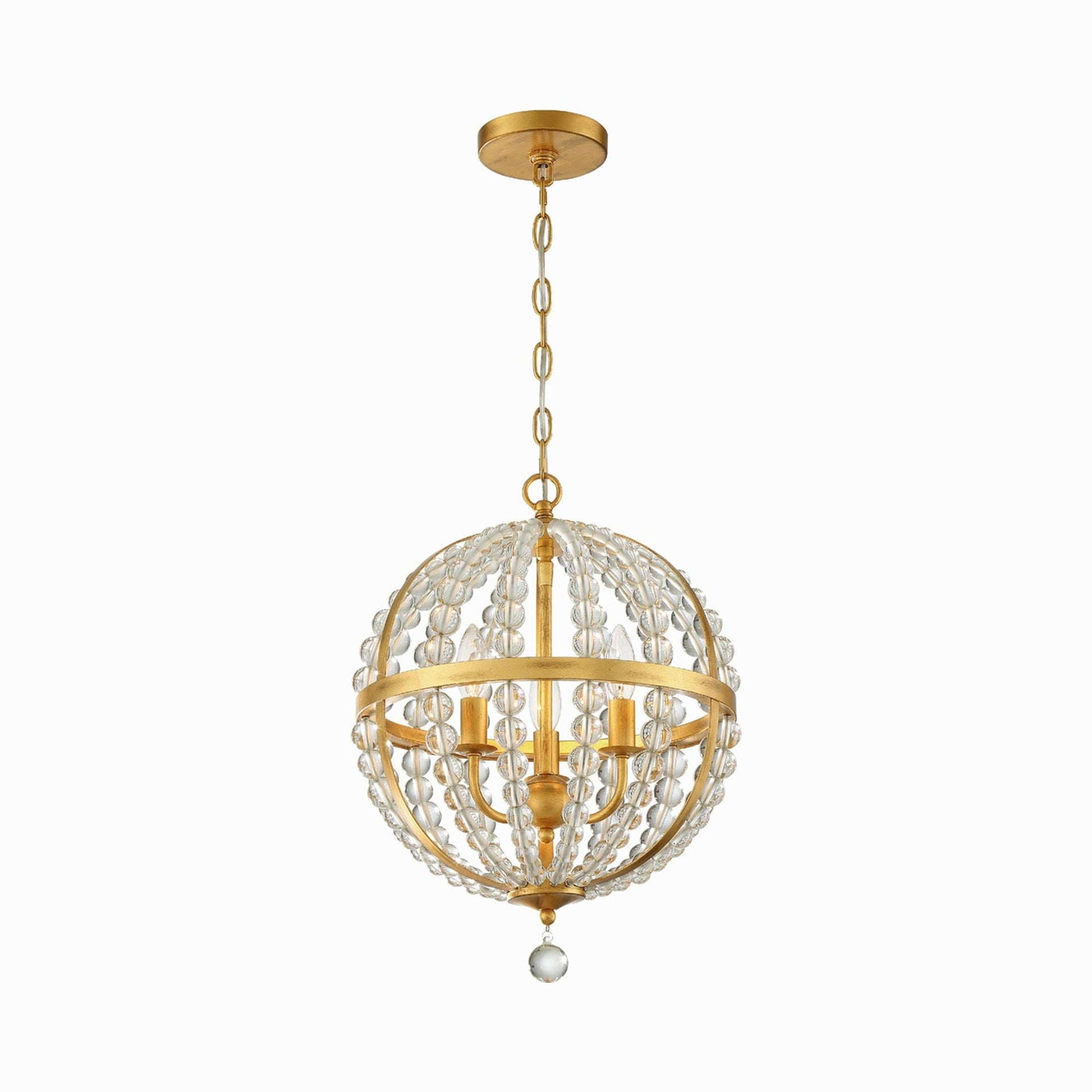 3 Light Chandelier In Traditional And Contemporary Style 14 Inches Wide By 19.75 Inches High     -Traditional Installation Crystorama Lighting