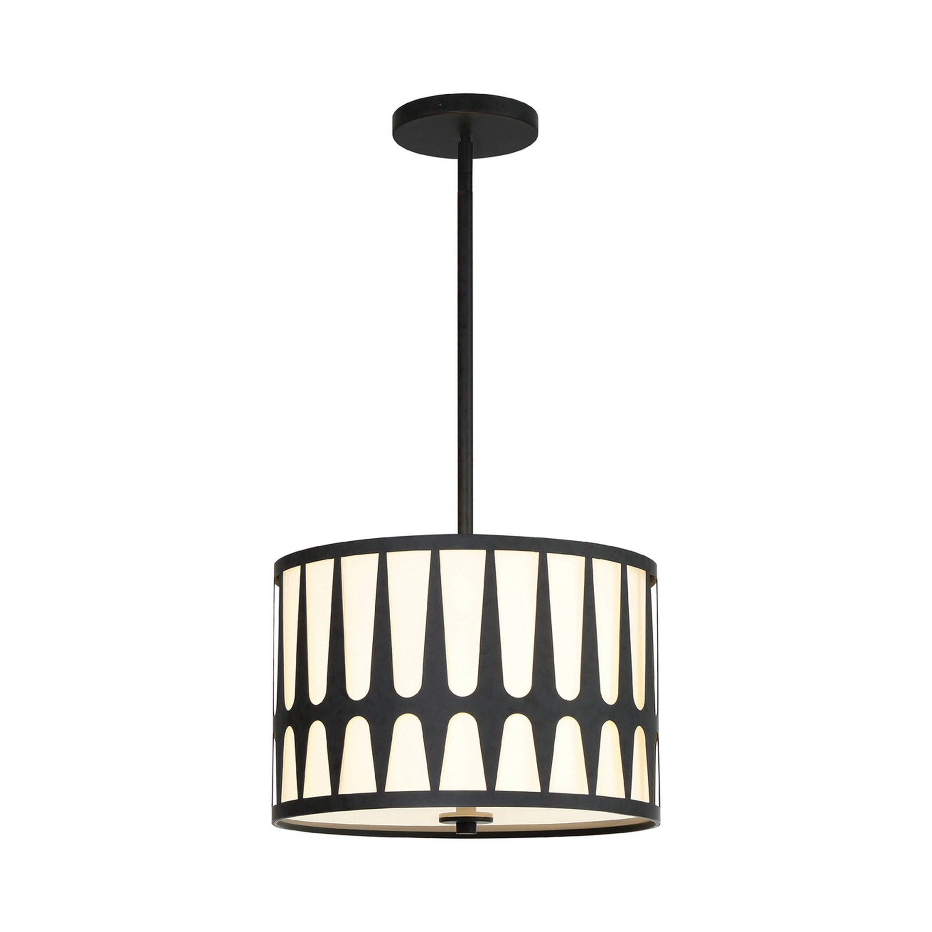 Crystorama Lighting Royston 3 - Light Flush Mount in  Black